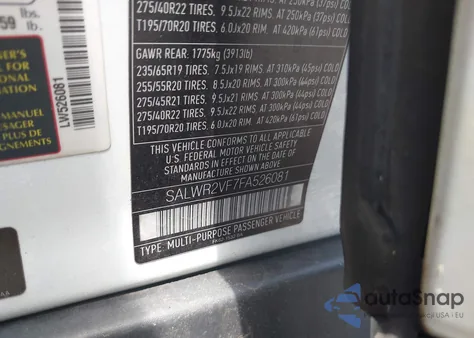 2015 Land Rover Range Rover Sport 3.0L V6 Supercharged Hse из США, поврежденный, VIN SALWR2VF7FA526081